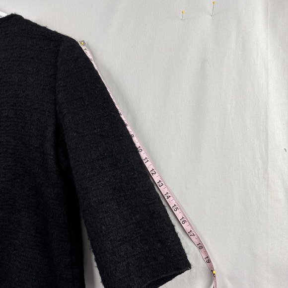 Just Barb Cardigan Sweater Women Medium Black Artsy Boho Fun Colorful Unique - Picture 12 of 13